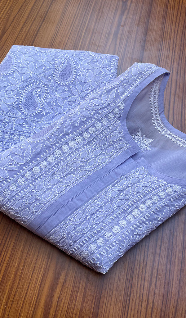 Women's Lakhnavi Handcrafted Cotton Chikankari Kurti - HONC0274192