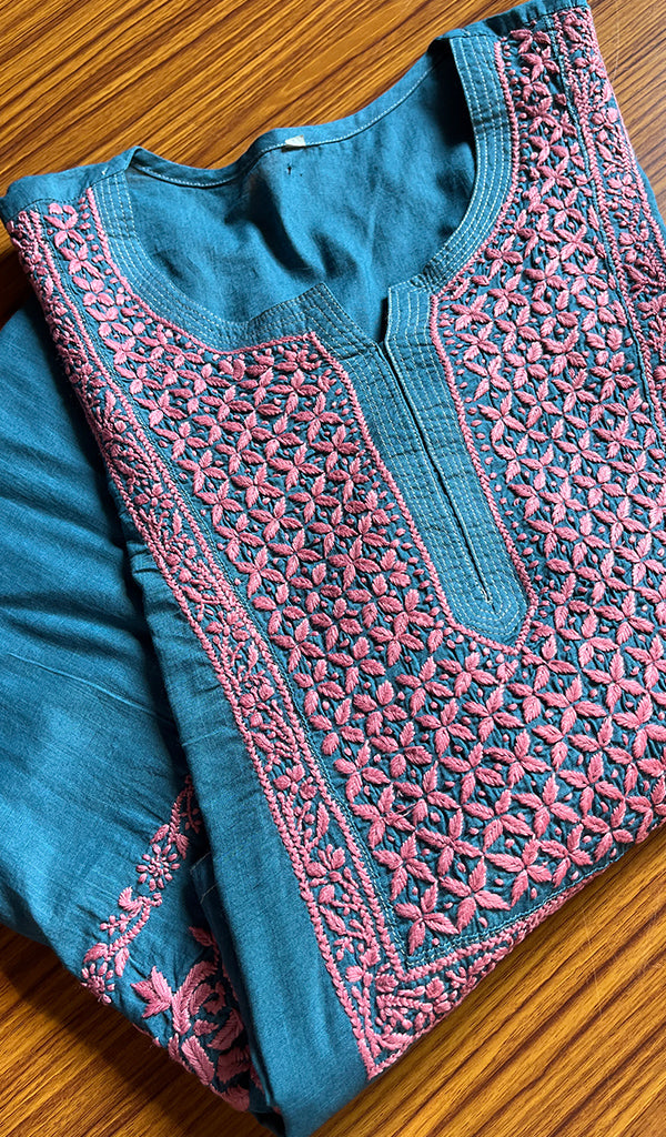 Women's Lucknowi Handcrafted Cotton Chikankari Kurti - HONC0298715
