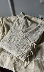 Load image into Gallery viewer, Women&#39;s Lakhnavi Handcrafted Mul Chanderi Semi - Stitched Kurta And Dupatta Set - HONC0298176
