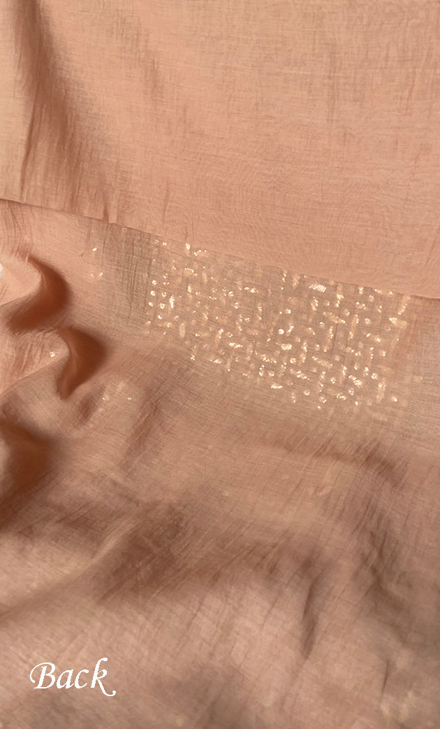 Women's Lakhnavi Handcrafted Mul Chanderi Unstitched Kurta And Dupatta Set- HONC0337823