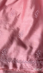 Load image into Gallery viewer, Women&#39;s Lucknowi Handcrafted Chanderi Silk Chikankari Full Suit Material - HONC0265291
