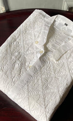Load image into Gallery viewer, Men&#39;s Lucknowi Handcrafted Cotton Chikankari Kurta - HONC0283972
