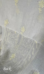 将图像加载到图库查看器中， Saanvi Women's Lakhnavi Handcrafted Mul Chanderi Unstitched Kurta And Dupatta Set- HONC0337743