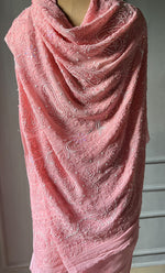 Load image into Gallery viewer, Women&#39;s Lakhnavi Handcrafted Viscose Georgette Chikankari Saree - HONC0290055
