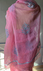 Load image into Gallery viewer, Amna Women&#39;s Lucknowi Handcrafted Pure Organza Silk Chikankari Saree - HONC0TS10500
