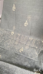 Load image into Gallery viewer, Women's Lakhnavi Handcrafted Mul Chanderi Unstitched Chikankari Full Suit - HONC0353415