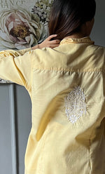 Load image into Gallery viewer, Women&#39;s Lakhnavi Handcrafted Cotton Chikankari Top - HONC0308392

