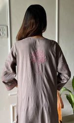 Load image into Gallery viewer, Women&#39;s Lucknowi Handcrafted  Modal Cotton Chikankari Top - HONC0297615

