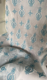 Load image into Gallery viewer, Women's Lakhnavi Handcrafted Unstitched Cotton Chikankari Suit Material - HONC0367464
