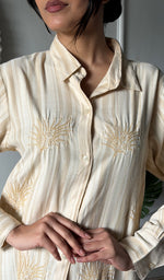 Load image into Gallery viewer, Vaishali Women's Lucknowi Handcrafted Cotton Chikankari Long Dress - HONC0341110