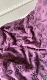 将图像加载到图库查看器中， Women's Lucknowi Handcrafted Faux-Georgette Unstitched Chikankari Suit Material - HONC0347511