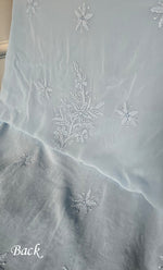 Load image into Gallery viewer, Women's Lucknowi Handcrafted Viscose Georgette Unstitched Chikankari Suit Material - HONC0325136