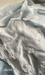 Load image into Gallery viewer, Women&#39;s Lakhnavi Handcrafted Unstitched Cotton Chikankari Suit Material - HONC0320307
