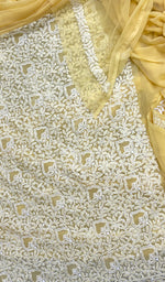 Load image into Gallery viewer, Parizia Women&#39;s Lucknowi Handcrafted Faux-Georgette Chikankari Suit Material - HONC0196200
