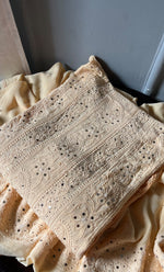将图像加载到图库查看器中， Women&#39;s Lucknowi Handcrafted Viscose Georgette Semi - Stitched Chikankari Anarkali Full suit  - HONC0311034
