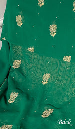 Load image into Gallery viewer, Women's Lakhnavi Handcrafted Pure Silk Georgette Chikankari Kurta And Dupatta Set - HONC0346863