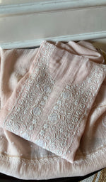 将图像加载到图库查看器中， Maira Women&#39;s Lakhnavi Handcrafted Mul Chanderi Semi - Stitched Anarkali And Dupatta Set - HONC0298068
