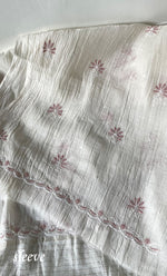 将图像加载到图库查看器中， Women's Lakhnavi Handcrafted Unstitchd Mul Chanderi Kurta And Dupatta Set - HONC0319482