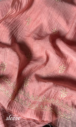 Load image into Gallery viewer, Women&#39;s Lakhnavi Handcrafted Mul Chanderi Unstitched Kurta And Dupatta Set- HONC0280876
