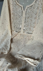将图像加载到图库查看器中， Women&#39;s Lakhnavi Handcrafted Tissue Chanderi Semi-Stitched Kurta And Dupatta Set - HONC0313000
