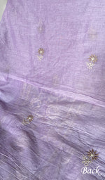 Load image into Gallery viewer, Women's Lakhnavi Handcrafted Chanderi Silk Unstitched Chikankari Full Suit - HONC0369255
