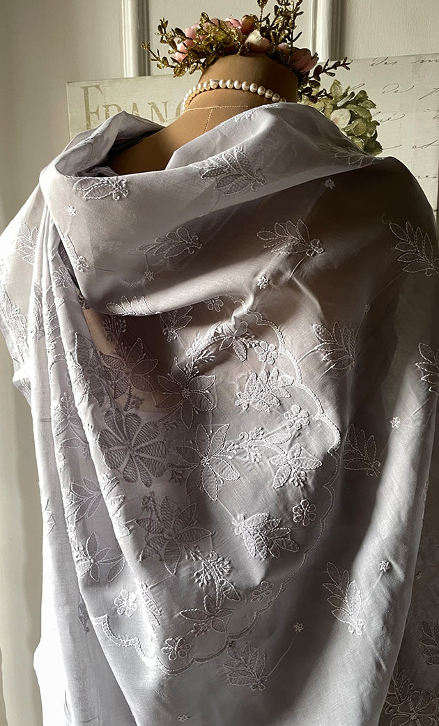 Women's Lakhnavi Handcrafted Cotton Chikankari Saree - HONC0320891