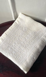 Load image into Gallery viewer, Women's Lakhnavi Handcrafted Cotton Chikankari Unstitched Kurti Fabric - HONC0324593