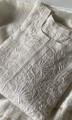 Load image into Gallery viewer, Women&#39;s Lakhnavi Handcrafted Mul Chanderi Semi - Stitched Kurta And Dupatta Set - HONC0270056
