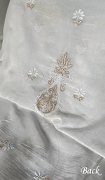 将图像加载到图库查看器中， Jazba Women's Lakhnavi Handcrafted Mul Chanderi UnStitched Kurta And Dupatta Set - HONC0365660