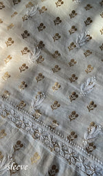 Load image into Gallery viewer, Women&#39;s Lucknowi Handcrafted Chanderi Silk Chikankari Kurta Dupatta Set - HONC0295425
