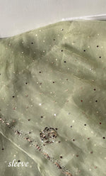 将图像加载到图库查看器中， Women's Lakhnavi Handcrafted Pure Organza Chikankari Unstitched Kurta And Dupatta Set- HONC0332698