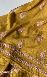 Load image into Gallery viewer, Women's Lakhnavi Handcrafted Tissue Chanderi Unstitched Kurta And Dupatta Set - HONC0281013