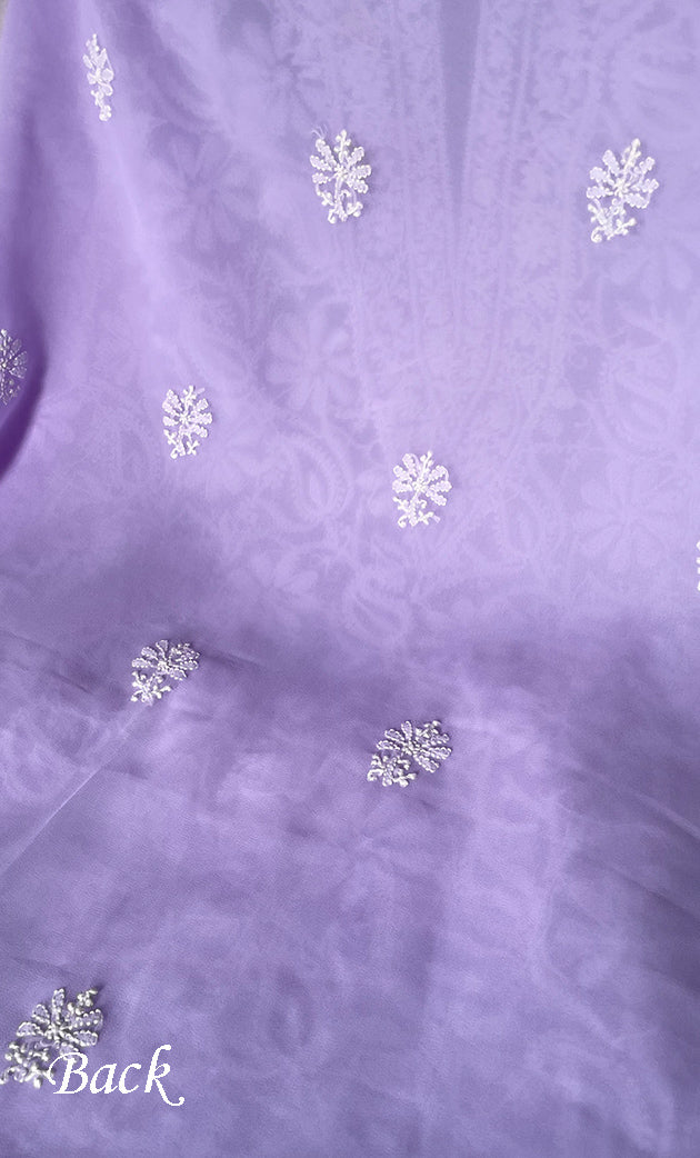 Women's Lucknowi Handcrafted Faux-Georgette Chikankari Suit Material - HONC0315341