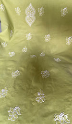将图像加载到图库查看器中， Women's Lakhnavi Handcrafted Cotton Unstitched Chikankari Suit Material - HONC0354979
