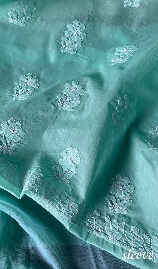 Aashi Women's Lakhnavi Handcrafted Cotton Chikankari Suit Material - HONC0285036