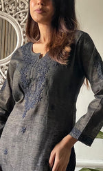 Load image into Gallery viewer, Women's Lakhnavi Handcrafted Cotton Chikankari Top - HONC0331497