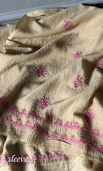 Load image into Gallery viewer, Women&#39;s Lakhnavi Handcrafted Maheshwari Mul Chanderi Unstitched Kurta And Dupatta Set - HONC0296946
