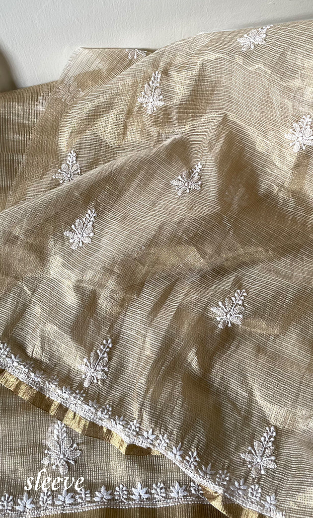 Naaz Women's Lucknowi Handcrafted Kota Chanderi Chikankari Kurta And Dupatta Set - HONC0314046