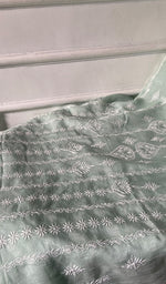 将图像加载到图库查看器中， Aavya Women's Lakhnavi Handcrafted Mul Chanderi Unstitched Kurta And Dupatta Set - HONC0348672