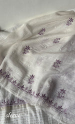 Load image into Gallery viewer, Women's Lakhnavi Handcrafted Unstitched Mul Chanderi Kurta And Dupatta Set - HONC0327489