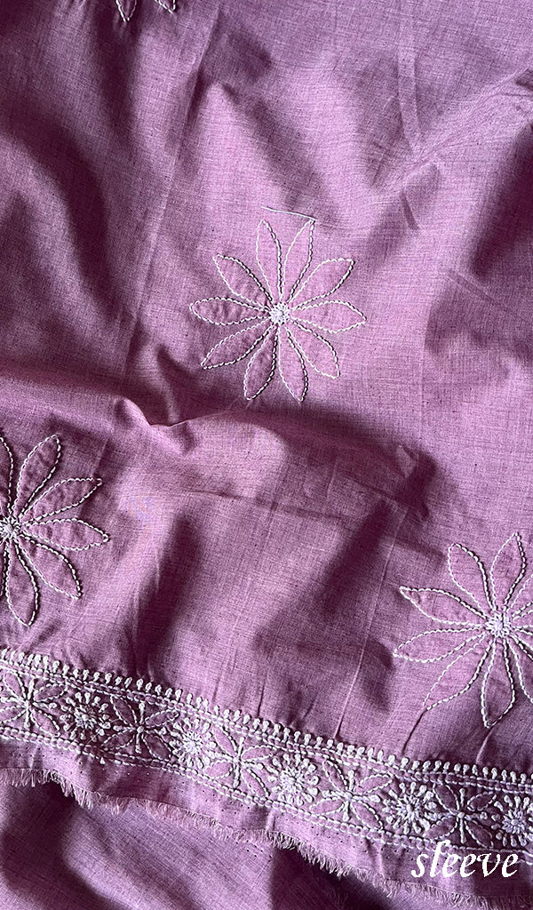 Women's Lakhnavi Handcrafted Cotton Chikankari Suit Material - HONC0275045