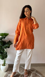 Load image into Gallery viewer, Aamna Women's Lakhnavi Handcrafted Cotton Chikankari Top - HONC0325760