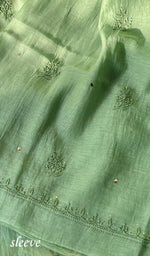 Load image into Gallery viewer, Women's Lakhnavi Handcrafted Mul Chanderi Chikankari Full Suit Material - HONC0282290