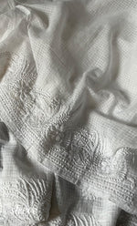 Load image into Gallery viewer, Women&#39;s Lucknowi Handcrafted Kota Cotton Chikankari Unstitched Kurta And Dupatta Set - HONC0312635
