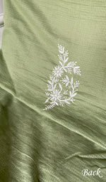 Load image into Gallery viewer, Women's Lucknowi Handcrafted Kota Cotton Chikankari Unstitched Kurta And Dupatta Set - HONC0340088