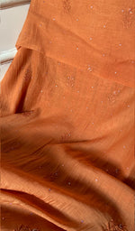 将图像加载到图库查看器中， Women's Lakhnavi Handcrafted Mul Chanderi Unstitched Chikankari Full Suit Material - HONC0328109