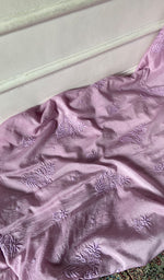 将图像加载到图库查看器中， Women's Lakhnavi Handcrafted Muslin Unstitched Chikankari Full Suit - HONC0344378