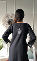 Load image into Gallery viewer, Women's Lucknowi Handcrafted Cotton Chikankari Kurti - HONC0330729