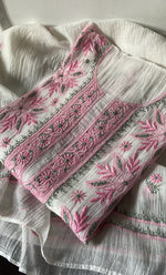 Load image into Gallery viewer, Women&#39;s Lakhnavi Handcrafted Mul Chanderi Semi - stitched Kurta And Dupatta Set- HONC0314868
