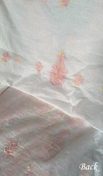 Load image into Gallery viewer, Women's Lakhnavi Handcrafted Mul Chanderi Unstitched Kurta And Dupatta Set - HONC0365502